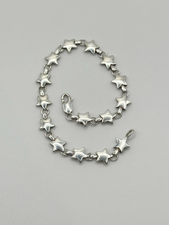 Tiffany & Co. Jewelry - Vintage Tiffany & Co Puff Star Link Bracelet 925 Sterling Silver 12.7 Grams 7.5”